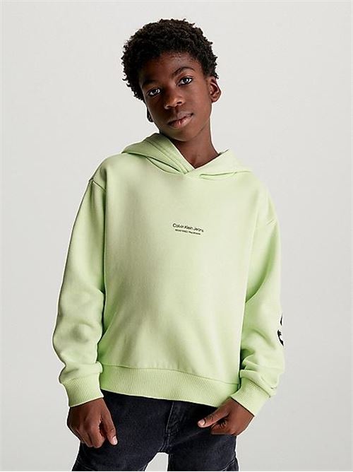 PIXEL LOGO TERRY RELAXED HOODI CALVIN KLEIN JEANS | IB0IB01958T/LT6